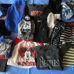 Black Graphic Kids Shirt